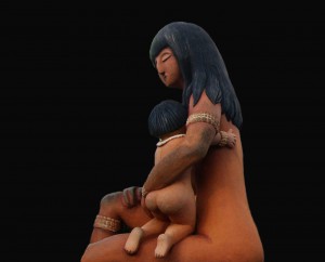 Mother Baby Embrace Clay