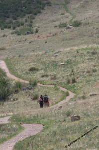 family walking back